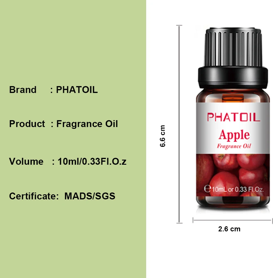 PHATOIL 9PCS Fruity Essential Oils Gift Set, 10ml/0.33fl.oz