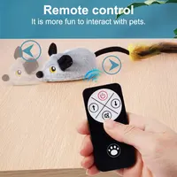 Interactive Cat Toy Electronic Mouse Moving Cat Toy Simulation Remote Control Mice Moving Toy for Cat Self Play Chasing Exercise 2