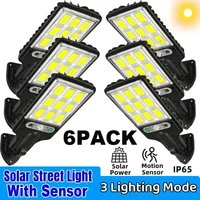 1 ~ 6 pièces lampe murale solaire capteur de mouvement 3 Modes de fonctionnement extérieur jardin cour sécurité étanche décoration lampadaires 1