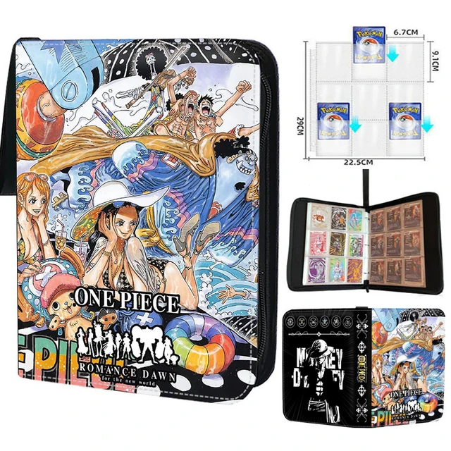 Livre d'album de cartes One Piece, collection de cartes de jeu anime, étui  portable, classeur à fermeture éclair, dossier de support, peut contenir  400 pièces-900 pièces - AliExpress