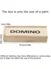 Black Domino wooden box with black Domino wooden board game teaching 5