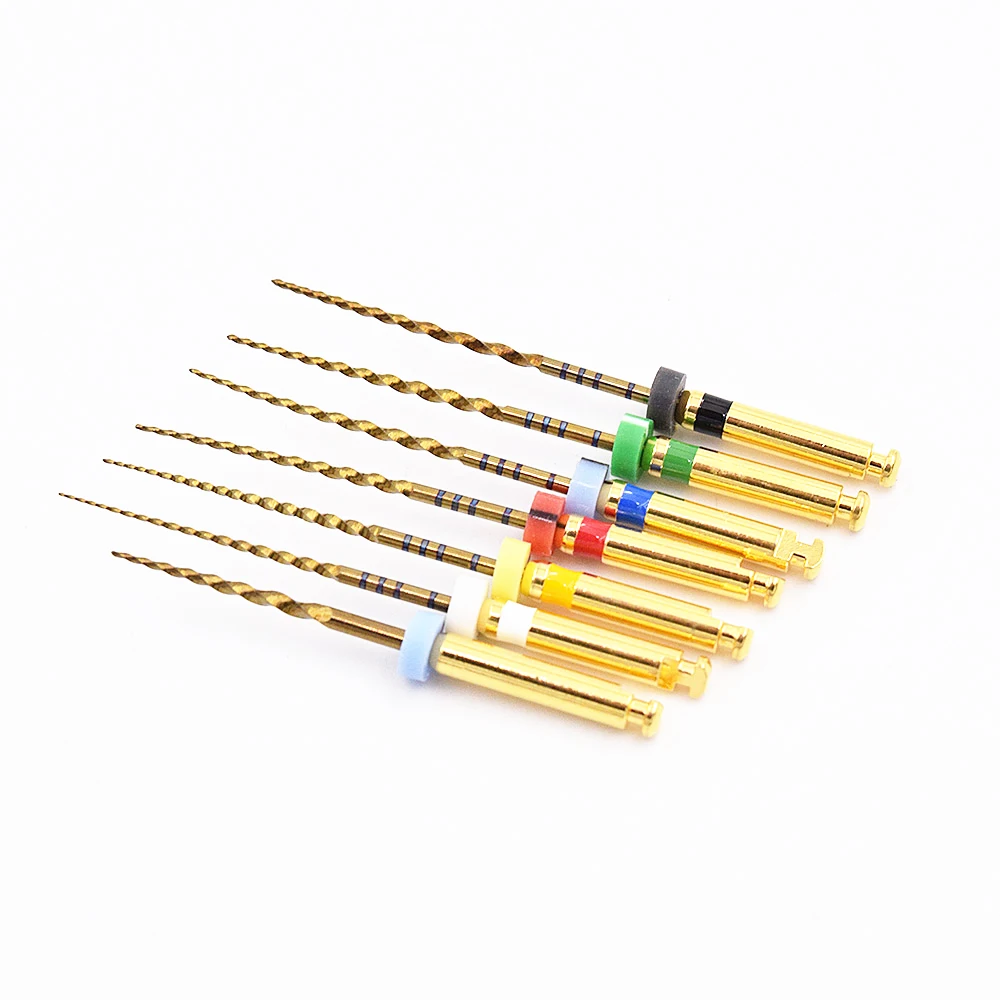 Glin Dental Heat Activated Gold Flexible Endo Files Canal Root Treatment Rotary Golden File Dentist Tools