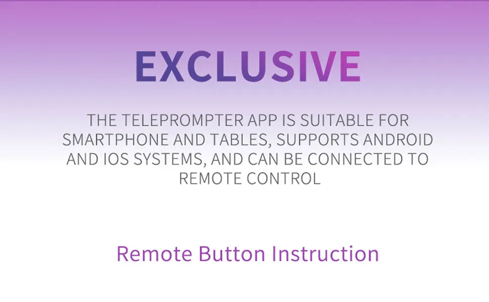TP13A Portable 13 Inch Teleprompter Supports Under 13" DSLR Shooting Smartphone/