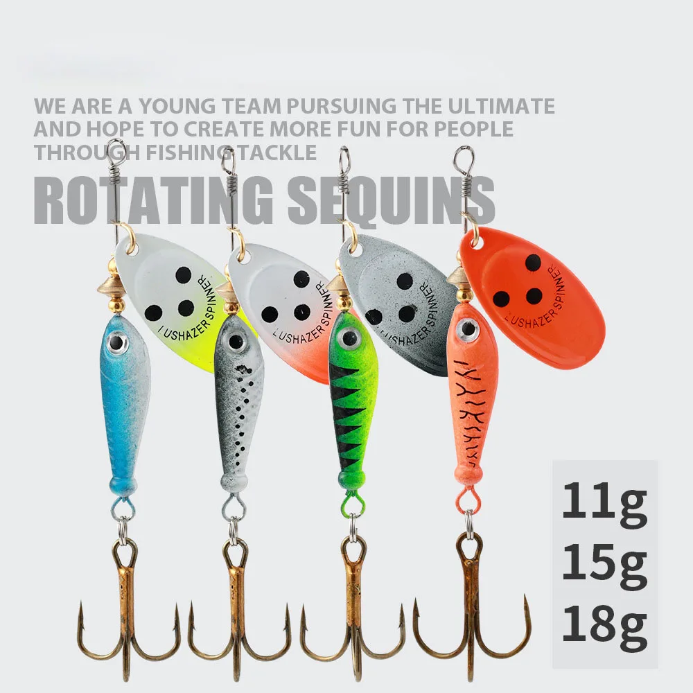 Iscas VIB Tail Spinners - Kit Completo Para Pesca De Robalo E Truta