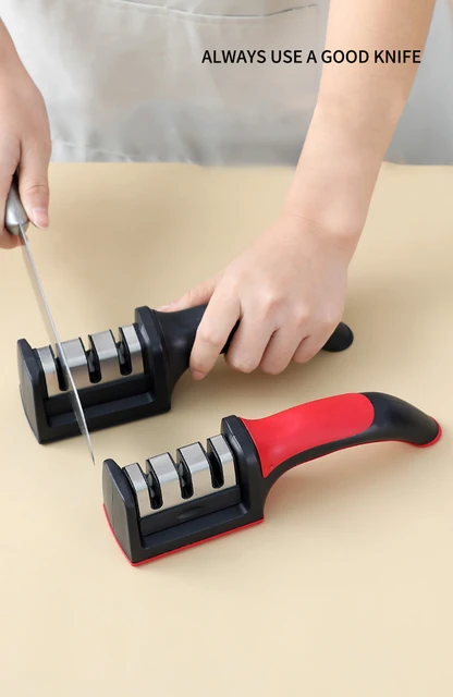 Knife Sharpener Handheld 3 Stages Type Quick Sharpening Tool