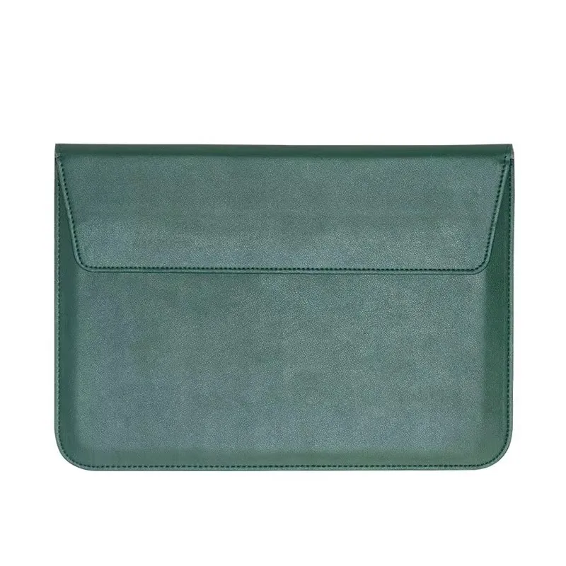 Custom Leather Laptop Sleeve - Personalized Unisex Envelope Pouch