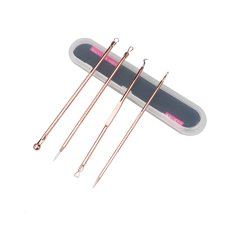 Stainless Steel Blackhead Remover Tool Kit 4 5 Pcs Face Massage Whitehead Pimple Spot Comedone Acne Extractor Face Massager