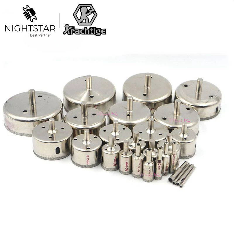 Kit Punte Diamantate 10 Pezzi - Per Piastrelle, Marmo, Granito