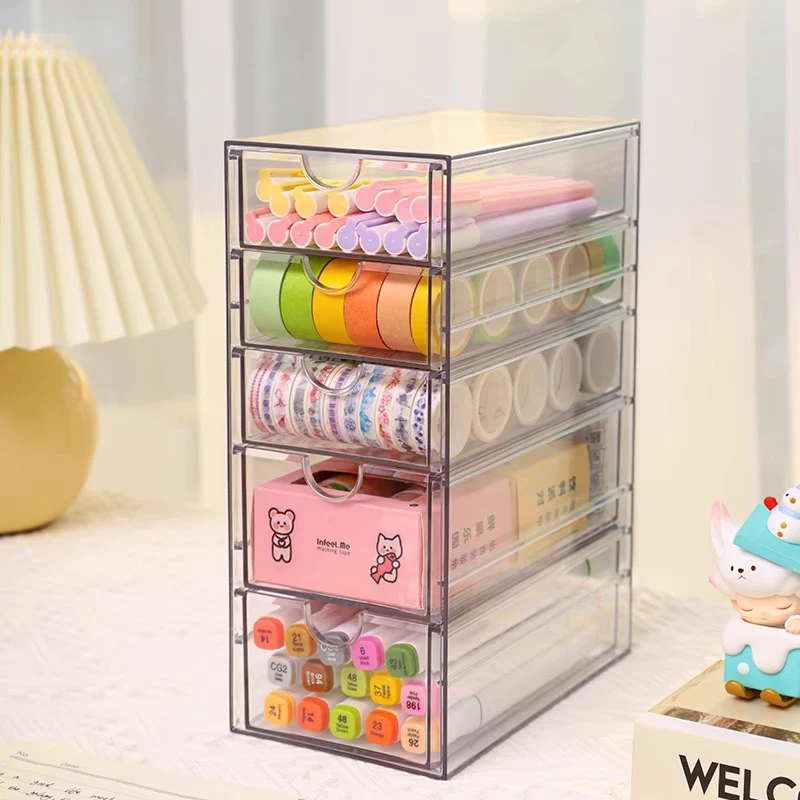 Acrylic Desk Organizer Storage Box Clear