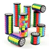 3D 7 Level Rotate Slide Cylinder Sliding IQ Puzzle Toys Kids Educational Brain Teasers Fidget Sensory Finger Magic Tower Toy 2