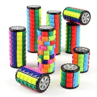 3D 7 Level Rotate Slide Cylinder Sliding IQ Puzzle Toys Kids Educational Brain Teasers Fidget Sensory Finger Magic Tower Toy 2