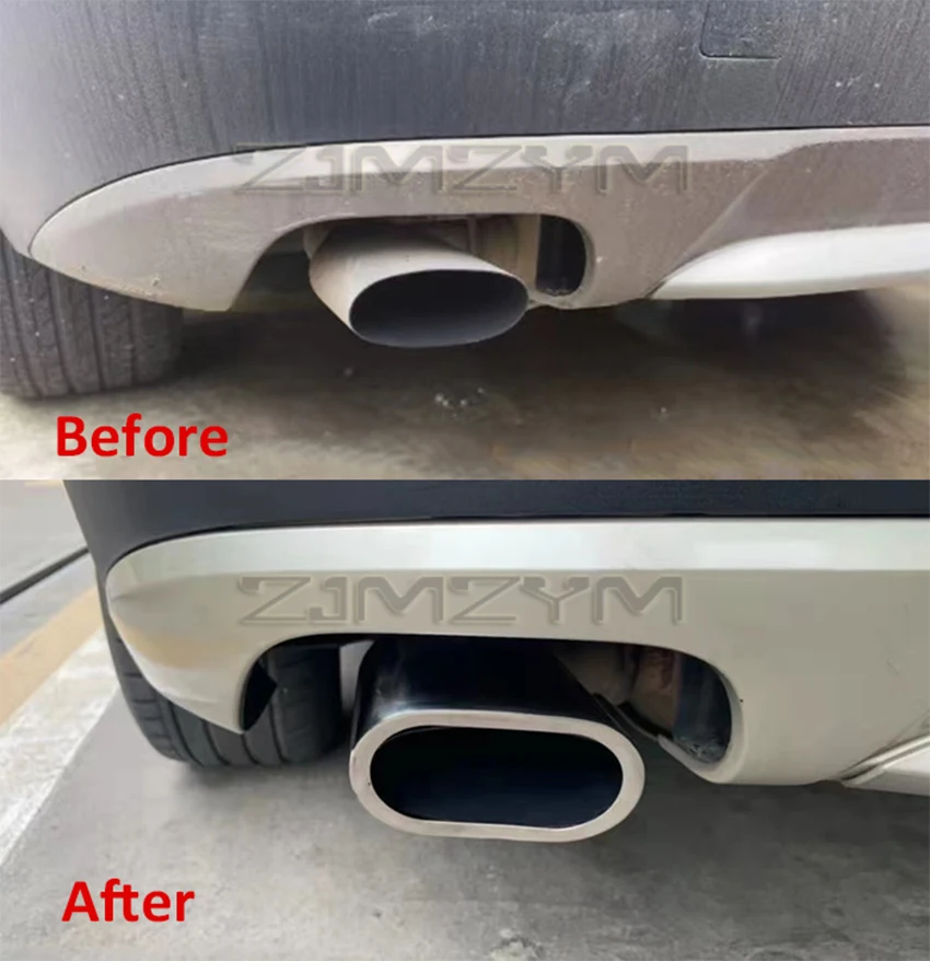 Car Exhaust Muffler Tip Pipes Cover FOR BMW 3 Series 318 320 E90 318i 320i X3 Car Styling Parts Accessories exhaust muffler tip