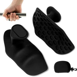 Finger Grip Strength Trainer for Gymnastics and Fitness - Palm Protection and Hand Grip Enhancer (Black with bag)