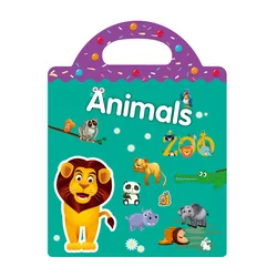 Children's Reusable Sticker Puzzle Book: Cute Animal Learning & Play Set (4)