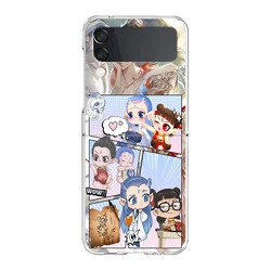 Transparent Foldable Hard Shell Phone Cover - Nezha2 Collection for Z Flip 4 (B1)