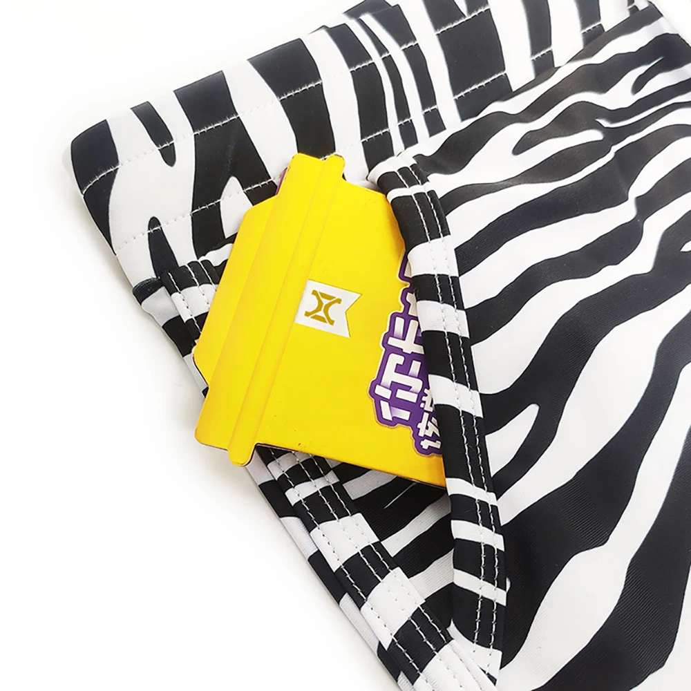 Zebra Printed Swim Trunk Men Sexy Boxer Shorts with Pockets for Surfing and Beach Sports Men's Swimming Pants Swimsuit_voghion.com