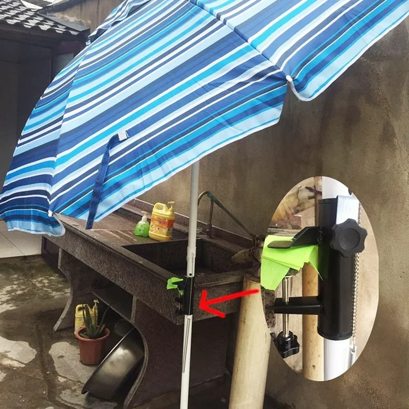 Parasol Holder for Square Balcony Railing Patio Umbrella Support Stand Bracket Outdoor Umbrella with Stand