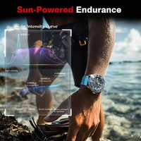 NORTH EDGE 2025 Nouvelle montre de plongée solaire TRITON pour hommes, montres à quartz de luxe pour hommes, boîtier en acier inoxydable 316L, étanche 300M 4