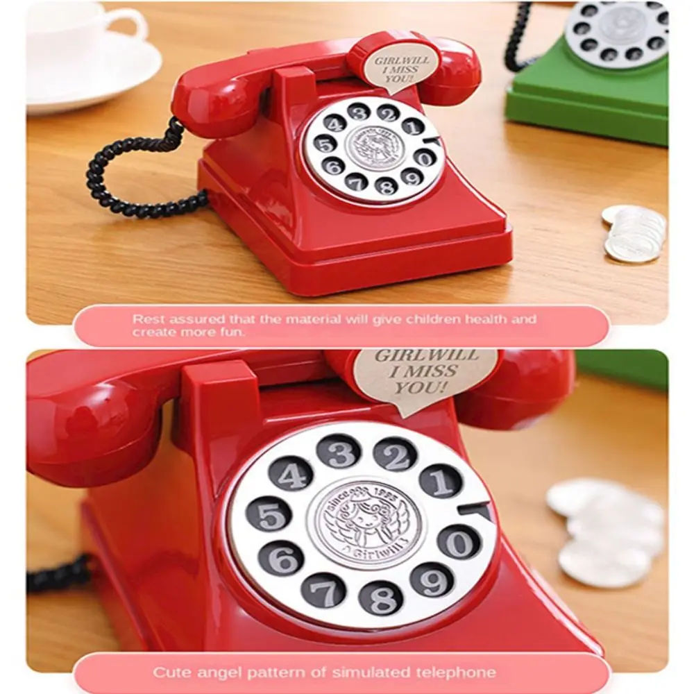 Salvadanaio a forma di telefono retro creativo per bambini_voghion.com