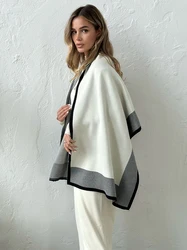 Elegant 2 Piece Shawl Dress Sets Women Knitted Suit Winter Knitted Two Piece Women Sets Loungewear Knit Two Piece Set For Women