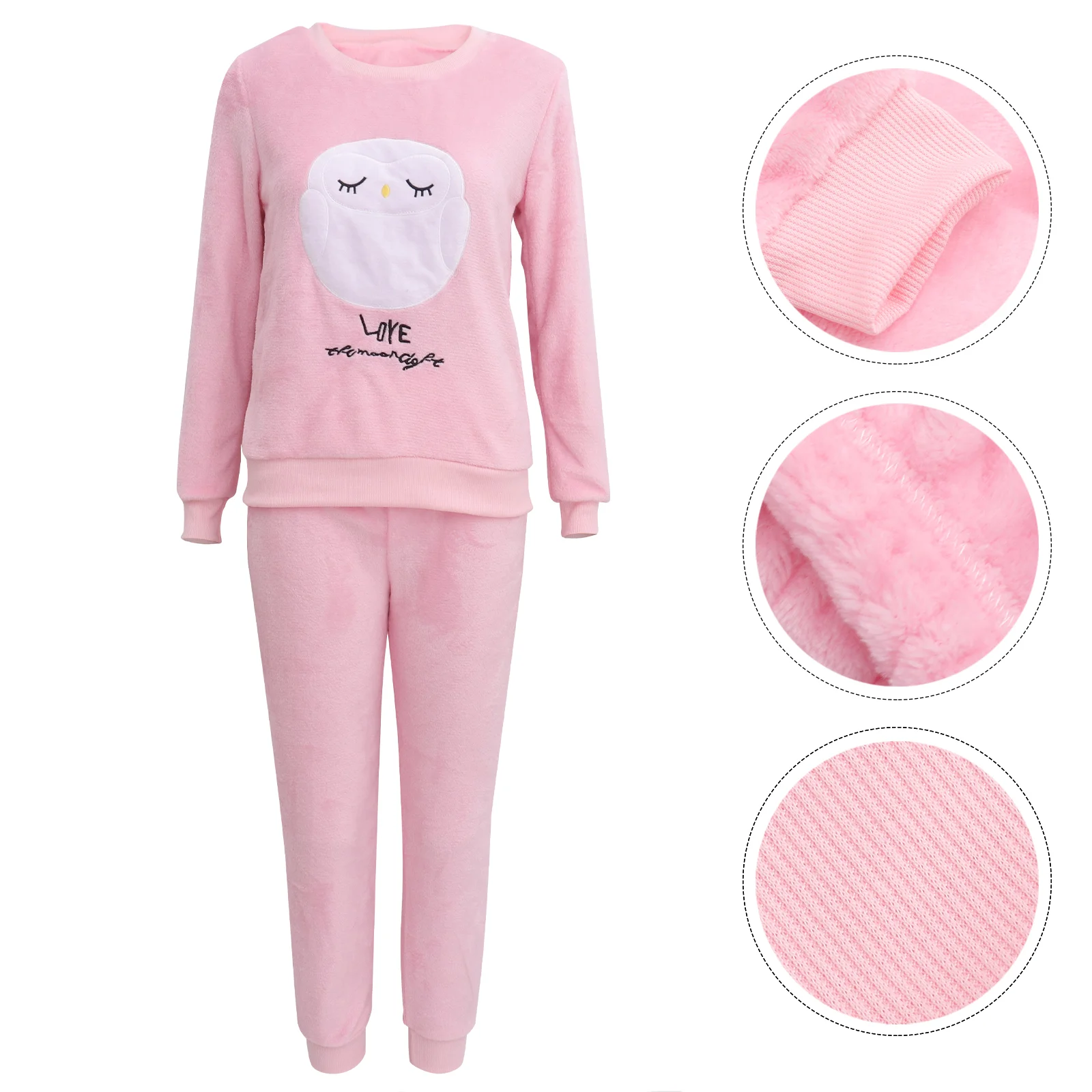 

1Pc Womens Winter Pajama Set Flannel Winter Cartoon Pajama Set Long Sleeve Patterns Sleepwear