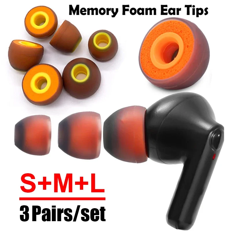 For Sony WF1000XM4 WF1000XM3 Memory Foam Ear Tips Universal Silicone