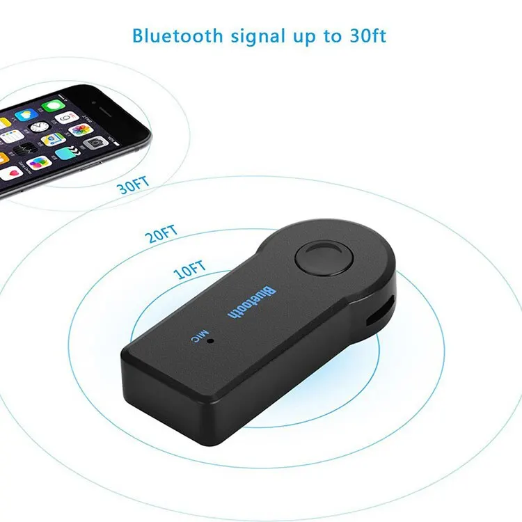 Receptor Bluetooth auxiliar para coche, adaptador de Audio inalámbrico de 5, 0mm, interfaz 3,5, manos libres, transmisor de conversión de llamadas