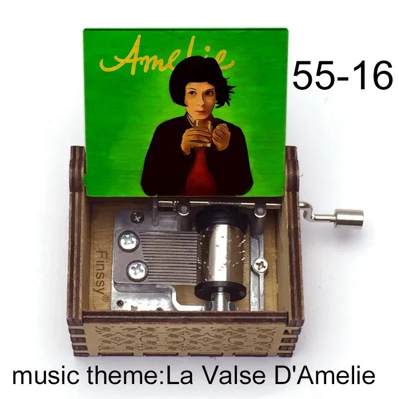Color Print Amelie Music Theme La Valse D'Amelie Music Box Hand Musical Box Movie Fans New Year Christmas Gifts for Girls