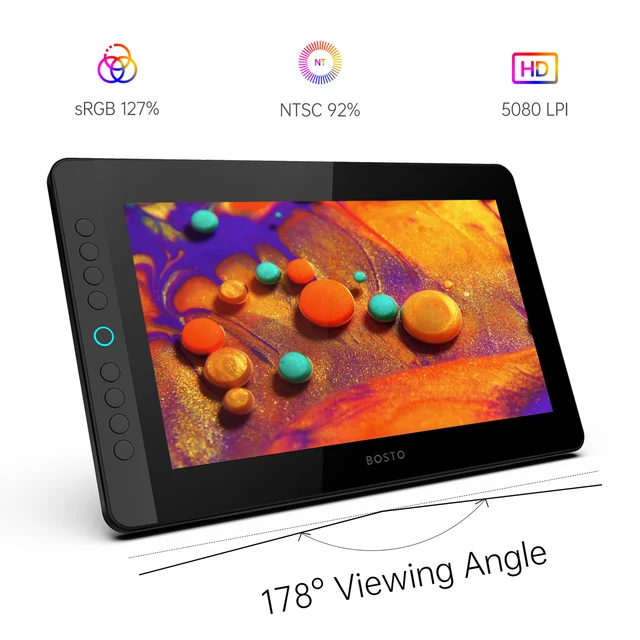 BOSTO BT-12HDT Portable 11.6 Inch HD H-IPS Touchscreen LCD 