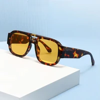 Lunettes de protection 1/4 ensembles grand cadre Double ponts lunettes de soleil carrées femmes couleur bonbon hommes lunettes Sports de plein air nuances 6