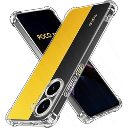 Shockproof Clear Silicone Case - Transparent, Thin, and Soft Back Cover for Poco X8 Pro 5G (Transparent)