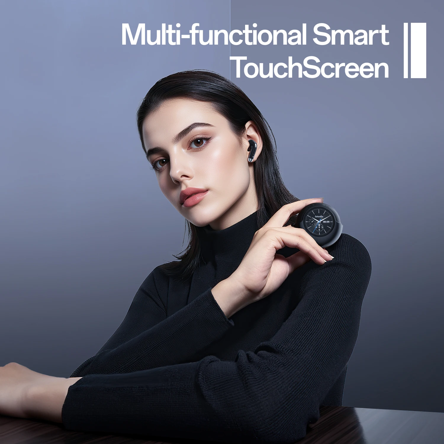 New 2026 AI Bluetooth 54 Earbuds Touch Screen Wireless Headphones 30H Play 13mm Driver HD Call Noise Cancelling Mic