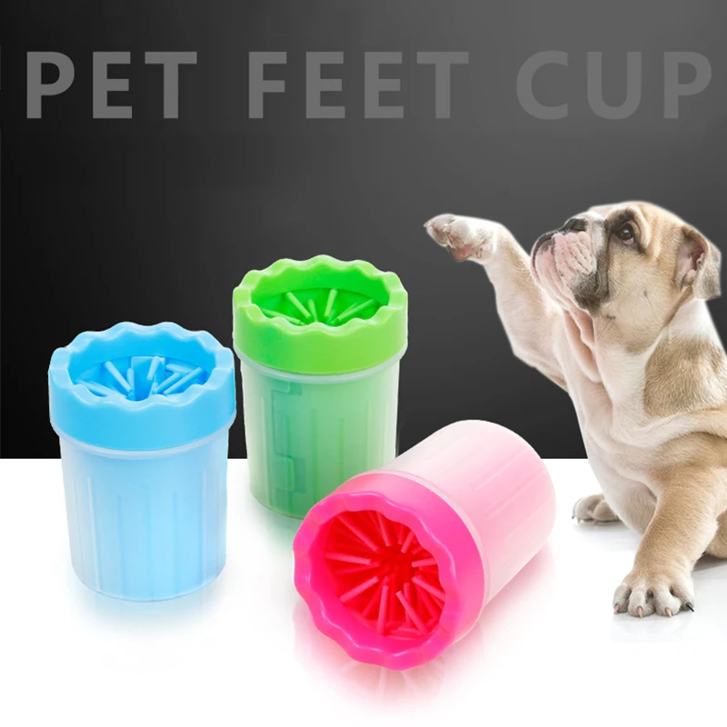 PetsWashFeetCupEasyToCleanSilicaGelDogsCatsCleanFeetBrush