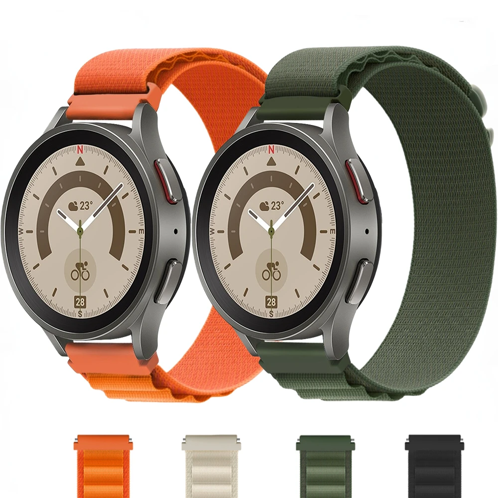 

Ремешок Alpine для Samsung Galaxy Watch 4/5/Active 2/Gear S3 44 мм 40 мм, эластичный нейлоновый браслет для Huawei Watch GT2, 20 мм 22 мм