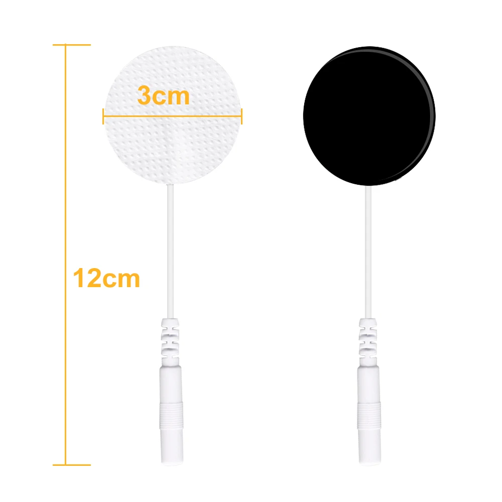 3cm Round Electrode Pads Non-woven Fabric Gel Sticker TENS EMS Digital Therapy Massager Electric Muscle Stimulator Massage electrode pads