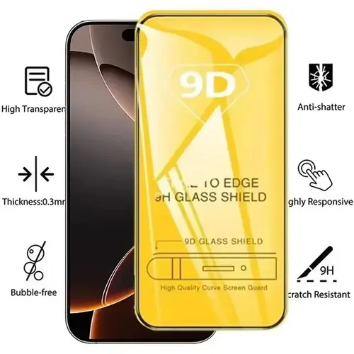 1-5PCS 9D Full Cover Tempered Glass For iPhone 17 16 15 11 12 13 14 18 Pro Max 16E Screen Protector For iPhone 13 Mini XR XS Max - Image 3