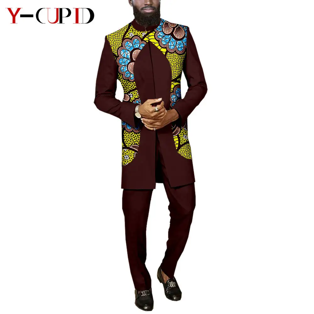 Abito Dashiki africano con stampa africana rossa - Abbigliamento da festival