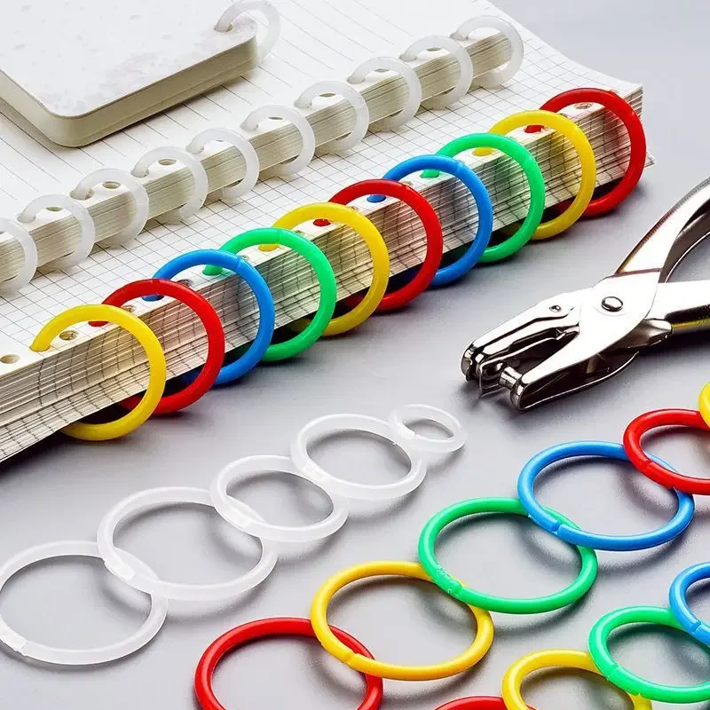 100pcs Loose Leaf Binder Rings Colorful Book Ring Keychain For Cards Paper Notebook Index Cards School Home Or Office Use