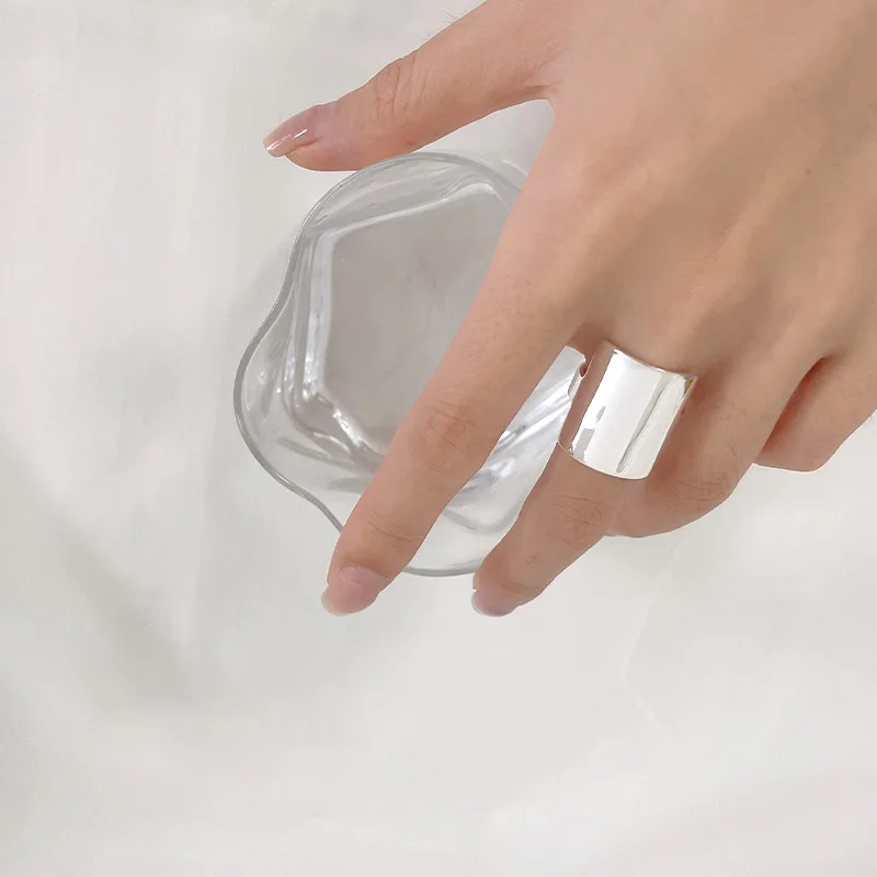 여성용  반지, 심플한 미니멀리스트 레트로 스퀘어, 부드러운 오픈 핑거 링, 패션 밴드, 여성 비쥬 선물