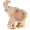 Elephant Piggy Bank Money Japanese Child Box with Counter Kids for Adults Animal Coin Wooden Cash Children 1