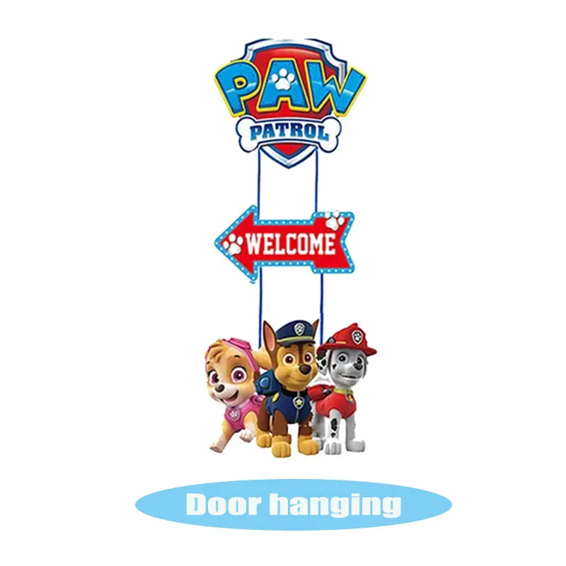 Party Supplies Paw Patrol Birthday Decoration Tableware New Dogs Theme Party Supplies Backdrop Banner Balloons Paper Cups Plates Baby Favor