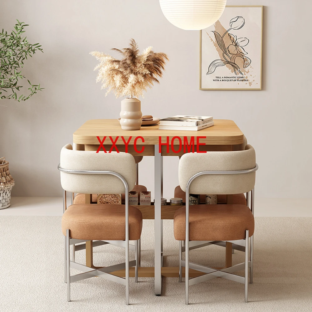 

Складной домашний Многофункциональный обеденный стол из массива дерева для гостиной