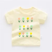 Fashion Children's Short Sleeve T-shirts Baby Girls Clothing Summer Thin Cotton Tees Tops Kids Outfits 4