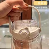 1.5/2Liter Sport Straw Water Bottle with Time Scale Plastic Summer Cold Juice Water Cup Large Capacity Portable Travel Bottles 6