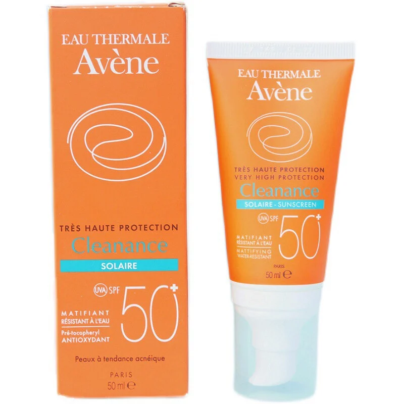 

50ml Avene Solaire Sunscreen SPF50+PA++ Face or Body Cleanance for Oil Acne Skin Refreshing Double Care Oil Control