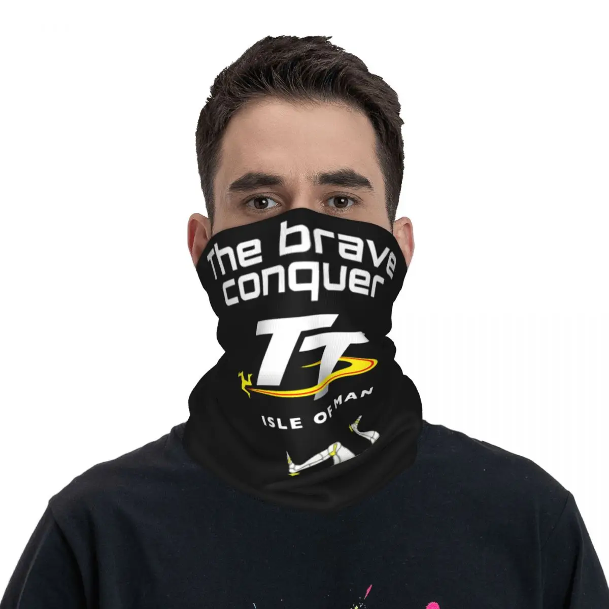 

2023 Motor Racing Isle Of Man TT Race Merch Bandana Neck Gaiter Motorcycle Riding Scarf Summer Rider Scarves Unisex Breathable