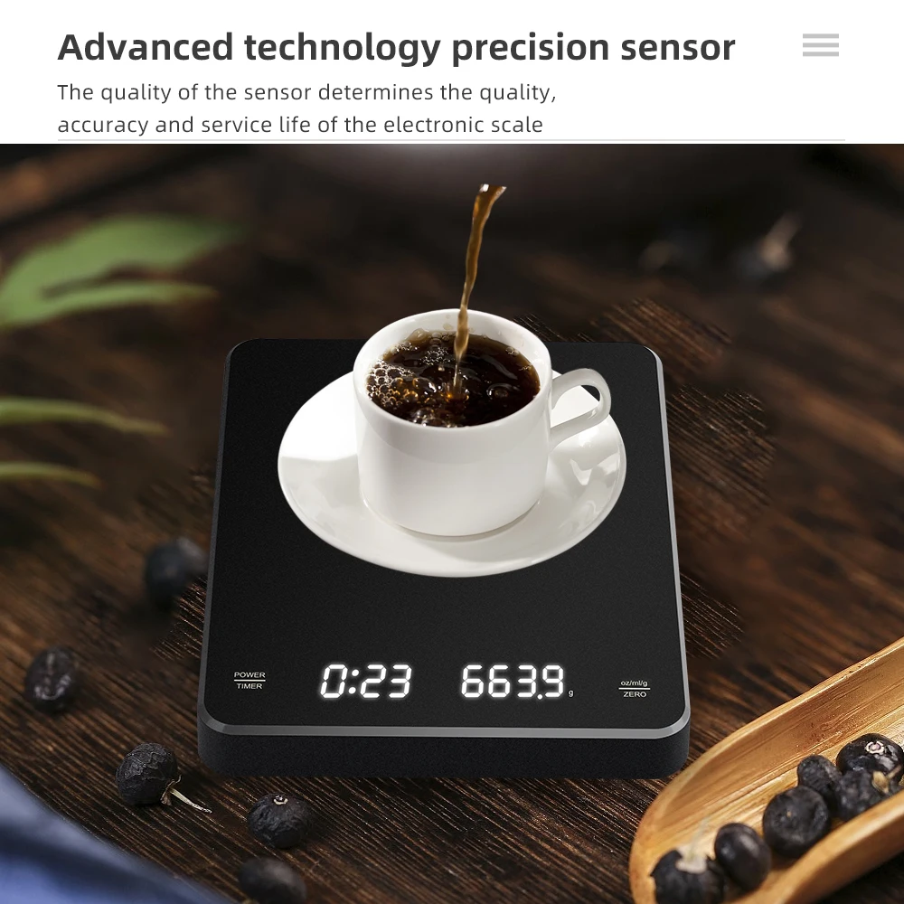 3kg/0.1g LCD Display Coffee Scales