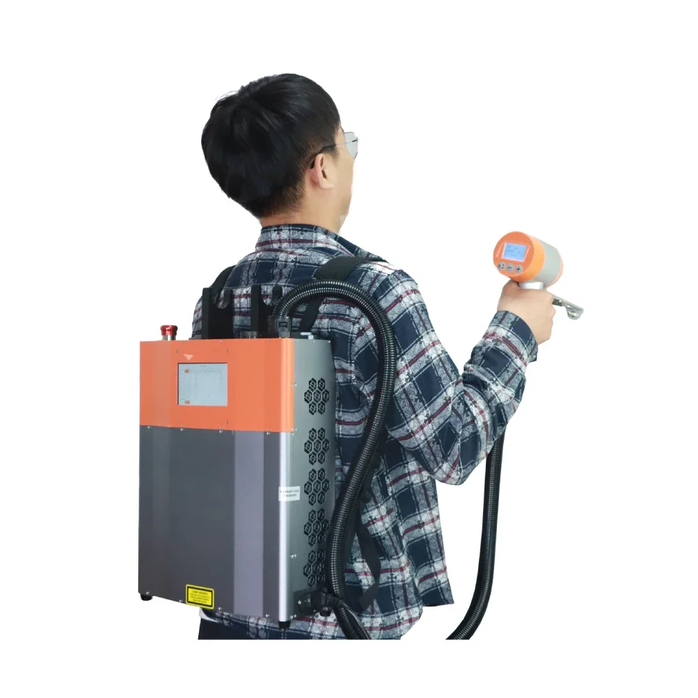 Kindlelaser 100w Mopa Pulse Laser Cleaning Machine Backpack Handheld Laser Cleaning Machine Rust Oil Paint Metal Removal Machine 5