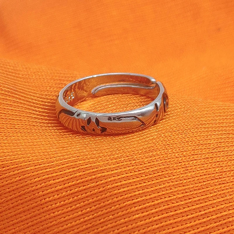 Anime Rings Ryomen Sukuna Forehead Badge Cosplay Props Ring Black Dead Eye Unisex Ring Jewelry Gift Accessories