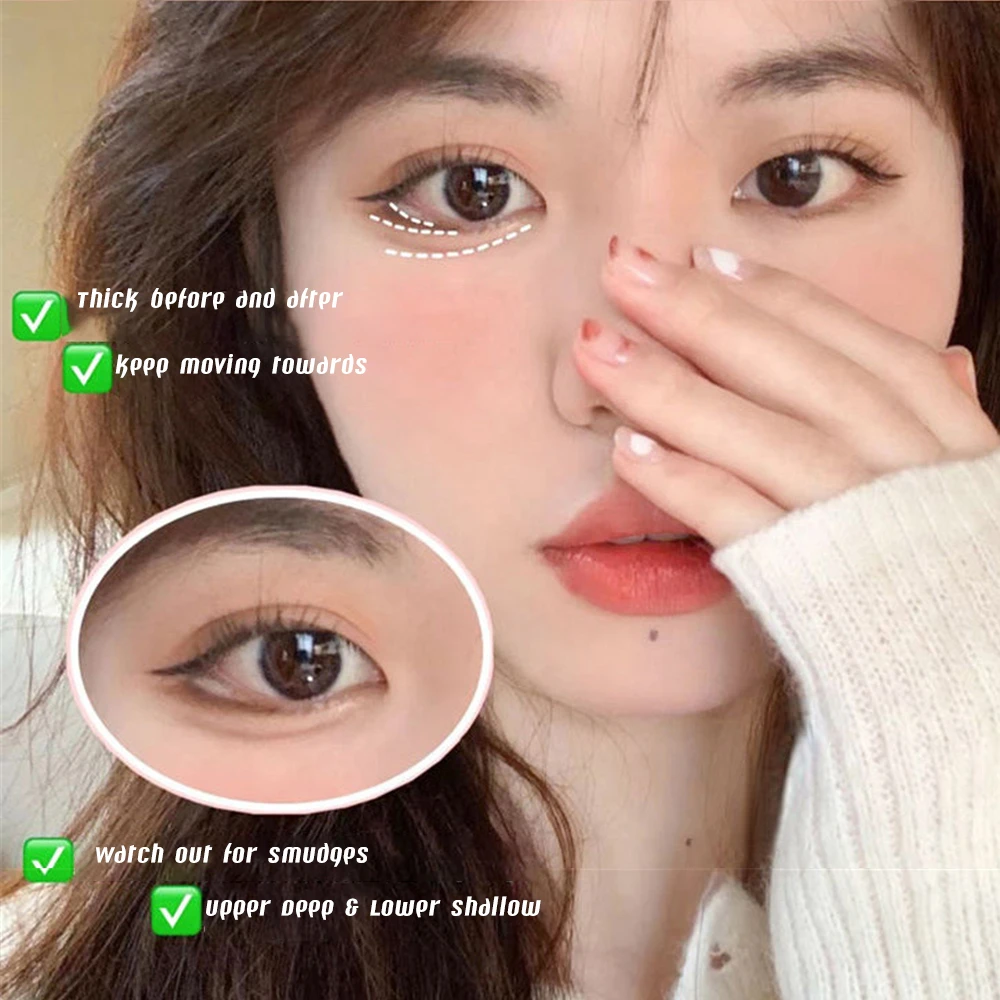 Liquid Eyeliner 3 Colors Liquid Eyeliner Pen Waterproof Big Eyes Makeup Smooth Quick-drying Women Cosmetics Beauty Tools